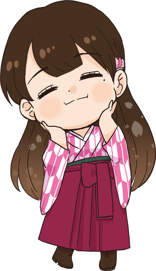美味しいものをほおばるSD櫻子ちゃん